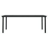 7 Piece Garden Dining Set Black 3099105