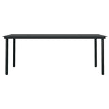 9 Piece Garden Dining Set Black 3099106