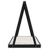 Kids Bed Frame Black 90x190 cm Solid Wood Pine 834533