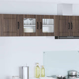 Wall Glass Cabinet PORTO Brown Oak 80 x 31 x 40 cm 885302