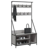 Clothes Rack with Shoe Storage Grey Sonoma 100x41x184 cm 837870