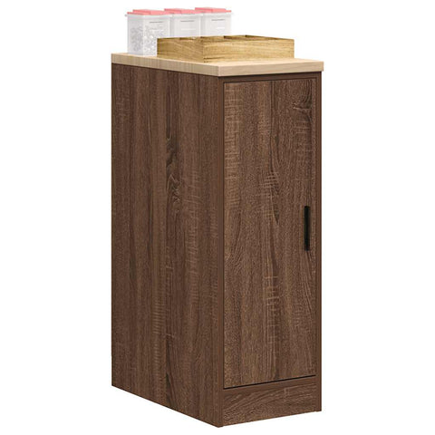 ZNTS Garage Storage Cabinet Brown Oak 30x51x85 cm Solid Wood Pine 860559