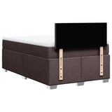 Box Spring Bed with Mattress Dark Brown 120x200 cm Fabric 3285851