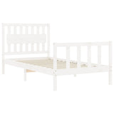 Bed Frame without Mattress White 100x200 cm Solid Wood Pine 3192417