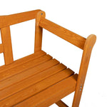 Outdoor Bench Brown 119 x 76 x 44cm Solid pine wood 4012186