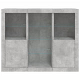 Sideboards with LED Lights 3 pcs Concrete Grey Engineered Wood 3209124