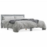 Bed Frame without Mattress Grey Sonoma 160x200 cm 3280185