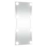 Wall Mirror with LED Lights 40x80 cm Glass Rectangle 3189153