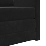 Folding Sofa Bed Black 74 x 77 x 81 cm Velvet 42030488