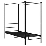 Bed Frame Black Powder-coated metal Single Durable Bed Frame 325051