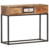 Console Table Gold 90x30x75 cm Solid Reclaimed Wood 286511