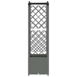 Raised Bed with Trellis and Roof Light Grey 125 x 40 x 138 cm 42032578