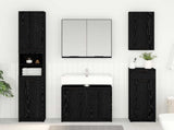 Bathroom Cabinet Black Oak 64.5 x 33.5 x 59 cm Engineered Wood 880745