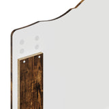 Bed Frame with Headboard Smoked Oak 90 x 200 cm Solid Pine Wood 3413357