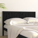 Bed Headboard Black 205.5x4x100 cm Solid Pine Wood 818114