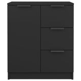 Sideboards 2 pcs Black 60x30x70 cm Engineered Wood 3115789
