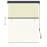 Outdoor Roller Blind 120x250 cm Cream 145965
