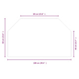 Fireplace Glass Plate Transparent 100 x 60 cm Glass 353865