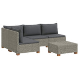 5 pcs Rattan Lounge Set with Cushions GENDT Natural Rattan 3429873