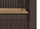 1-Seater Armchair with Cushion Rattan Look PP Brown 8011858