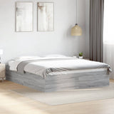 Bed Frame without Mattress Grey Sonoma 160x200 cm 3281005