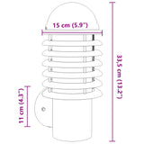 Outdoor Wall Lights 2pcs Silver Stainless Steel 4006249
