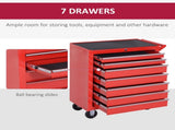 7-Drawer Rolling Tool Chest on Wheels, Lockable Tool Cabinet with Side Handle, Metal Tool Box T3398P344739