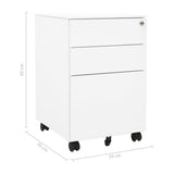 ZNTS Mobile File Cabinet White 39x45x60 cm Steel 335978