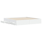 Bed Frame with Drawers without Mattress White 180x200 cm Super King 3207252