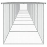 Chicken Cage with Roof Light Grey 1003x98x90 cm Galvanised Steel 3189058