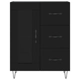 Highboard Black 69.5x34x180 cm Engineered Wood 3189502