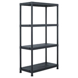 Storage Shelf Racks 2 pcs Black 60x30x138 cm Plastic 276251