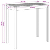Garden Bar Table Natural 108.5 x 55 x 105 cm Solid Acacia Wood 901258