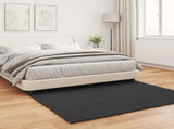 Anti-Slip Faux Rabbit Fur Rug OLITE Black 160 x 160 cm 42021730