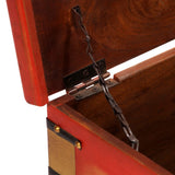 Storage Box Red 110x40x40 cm Solid Acacia Wood 247669