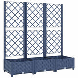 Garden Planter with Trellis Blue Grey 120x40x121.5 cm PP 318252