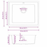 Kitchen Sink White 54 x 44 x 20 cm Granite 4012350