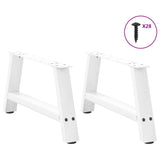 ZNTS Coffee Table Legs A-Shaped 2 pcs White 60x cm Steel 4012821