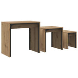 Coffee Table 3 pcs Artisan Oak Engineered wood 883535
