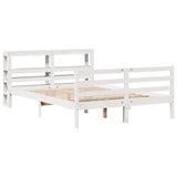 Bed Frame without Mattress White 140x200 cm Solid Wood Pine 3305827