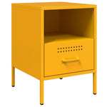 ZNTS Bedside Cabinet Mustard Yellow 36x39x50.5 cm Steel 843060