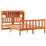 Bookcase Bed without Mattress Wax Brown 160x200 cm Solid Wood Pine 3321763