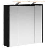 Bathroom Mirror Cabinet Black Oak 63.5 x 16 x 62.5 cm 889160