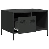 ZNTS Coffee Table Black 68.5x50x43.5 cm Cold-rolled Steel 851280