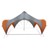 Party Tent with Roof Grey and Orange 500 x 500 x 350 cm 42028609