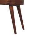 Solid Wood Mini Albion Chestnut Console, 1 Drawer, Dark Brown B2743P403027