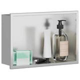 Shower Niche Silver 30 x 20 x 9.5 cm Stainless Steel 42012662