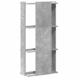 Bookcase 3-Tier Concrete Grey 60x30x120 cm Engineered Wood 860268