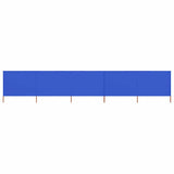 5-panel Wind Screen Fabric 600x120 cm Azure Blue 47165