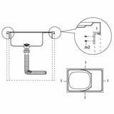 Kitchen Sink with Drainer Set Silver 1000x600x155 mm Stainless Steel 147237